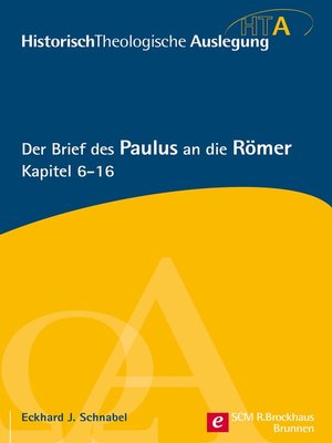 cover image of Der Brief des Paulus an die Römer, Kapitel 6-16